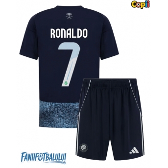 Al-Nassr Cristiano Ronaldo #7 Echipament de Fotbal Replică 2025-26 Copii Deplasare (+ Șorturi)